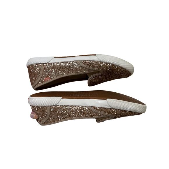 Roxy Womens Gold Glitter Drifter Slip On Sneakers Size 8 Rockabilly Y2K McBling - Picture 10 of 10